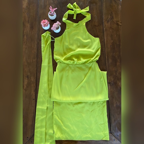 Chris Benz Lime Green Maxi Dress - Anthropologie - Picture 3 of 4